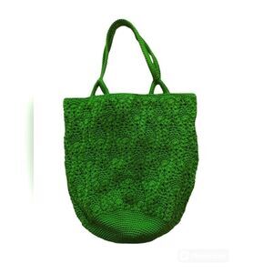 The Sak green crochet tote
